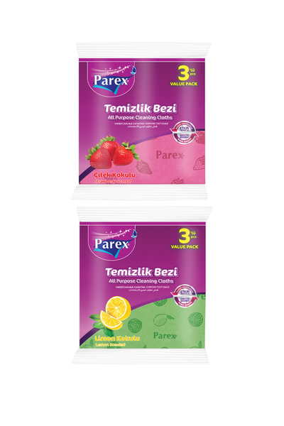 Parex Strawberry Scented and Lemon Scented Cleaning Cloth Pack