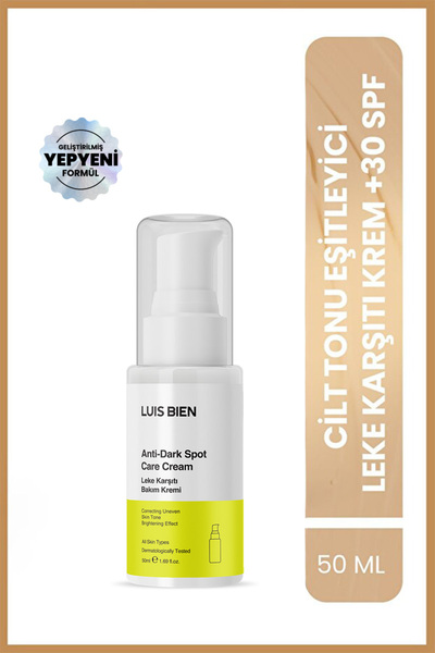 Luis Bien Leke Karşıtı Yüz Kremi – Cilt Tonu Eşitleyici, Aydınlatıcı & Nemlen...