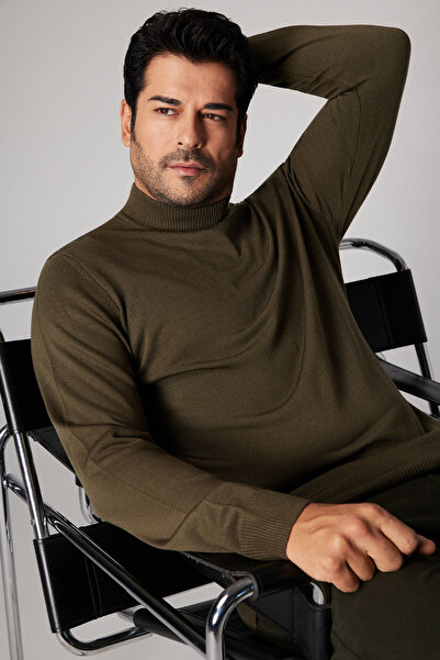 AC&Co / Altınyıldız Classics Erkek Antrasit Anti-pilling Tüylenme Yapmayan Standart Fit Dik Yaka Soğuk Geçirmez Polar Sweatshirt