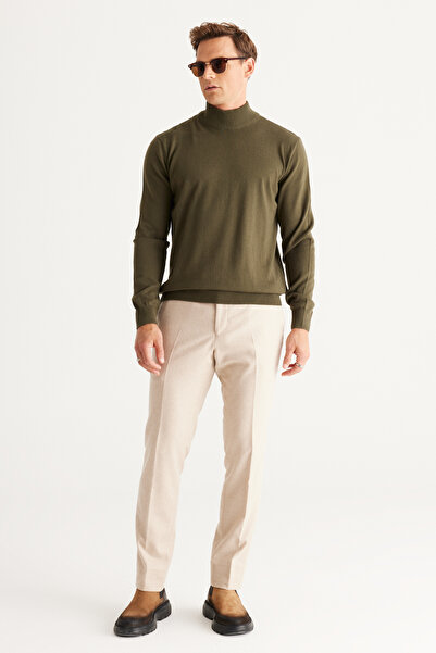 AC&Co / Altınyıldız Classics Erkek Antrasit Anti-pilling Tüylenme Yapmayan Standart Fit Dik Yaka Soğuk Geçirmez Polar Sweatshirt