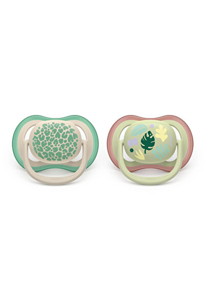 Philips Avent Set of 2 Philips Avent Ultra Air pacifiers SCF087/17, orthodontic, BPA-free, 6-18 months, colored