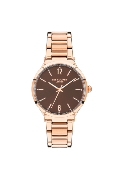 Lee Cooper Women's Watch, Rose Gold Dial, Rose Gold Case, Rose Gold Band, Quartz, 3Atm, Lc07440.460