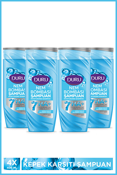 Duru Nem Bombası Kepekli Saçlar için Kepeğe Karşı Etkili Şampuan 4x400 Ml