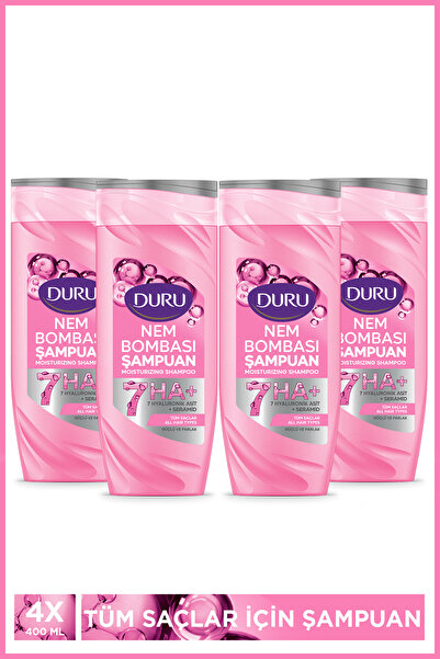 Duru Nem Bombası Tüm Saçlar İçin Şampuan 4x400 Ml