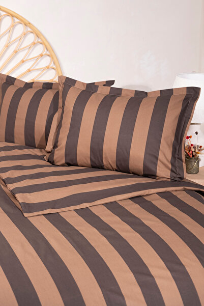 TRENDYOLMİLLA HOME Комплект лесно гладене спално бельо с двойни ивици TPHAW26CKN00022