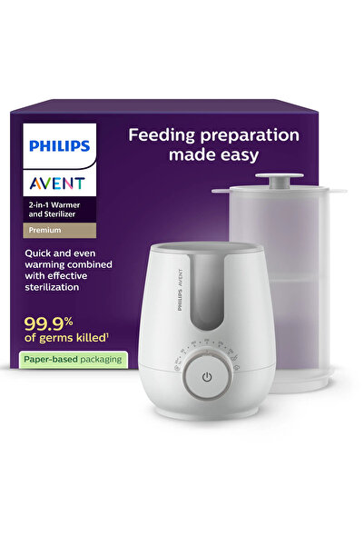 Philips Avent 2 in 1 device, bottle warmer and sterilizer, 3 min heating time, automatic shut-off