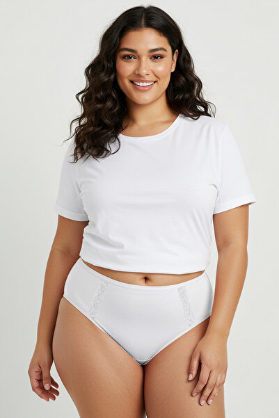 Trendyol Curve Коричневий-Багатоколірний 3-пакет Бавовняний трикотаж Еластичний Класичний Великий розмір Трусики TBBAW25CM00003