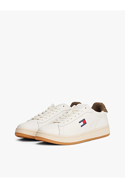 Tommy Hilfiger Dámské tenisky Ivory & Homestead Archive Court s nízkým profilem