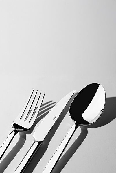Nehir Dalyan Plain 12 Person 89 Piece Fork Spoon Knife Set
