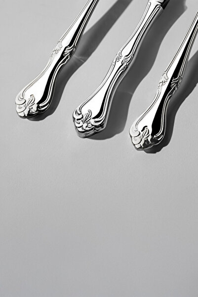 Nehir Lalezar Plain 5 Piece Stainless Steel Serving Set