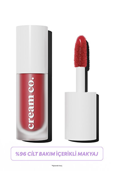 Cream Co. Allık Ruj Göz Farı Glow Tint Chilli Red | Nemlendirici Makyaj | Kiremit | Hyaluronik Asit Peptit