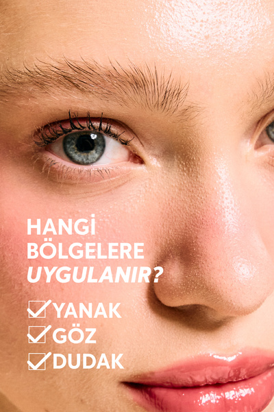 Cream Co. Allık Ruj Göz Farı Glow Tint Deep Red | Nemlendirici Makyaj | 501 Kırmızı | Hyaluronik Asit Peptit