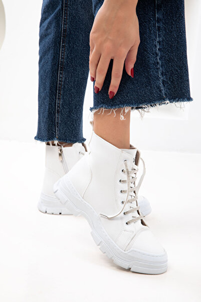 SOHO White Women's Boots & Booties 21139