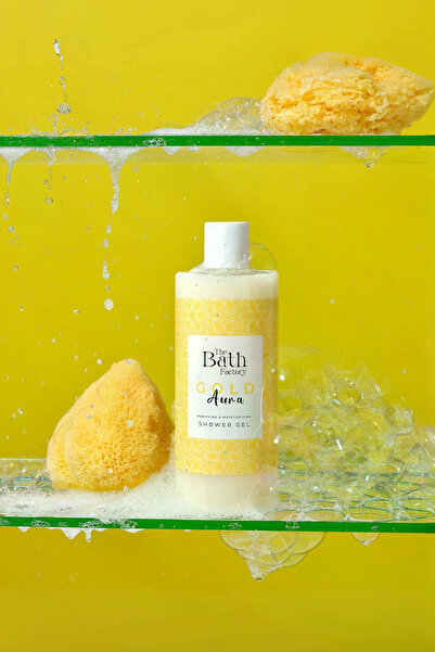 THE BATH FACTORY Gold Aura Duş Jeli + Vücut Losyonu + Vücut Peelingi + Vücut Spreyi
