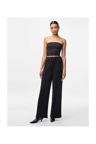 PIECES Pcjina Hw Wide Pants Jrs Pwp Bc