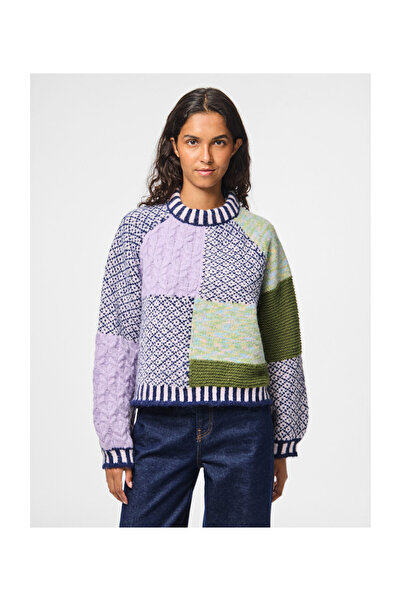 PIECES Πλεκτό μπλουζάκι με ψηλό λαιμό PCREMIX LS