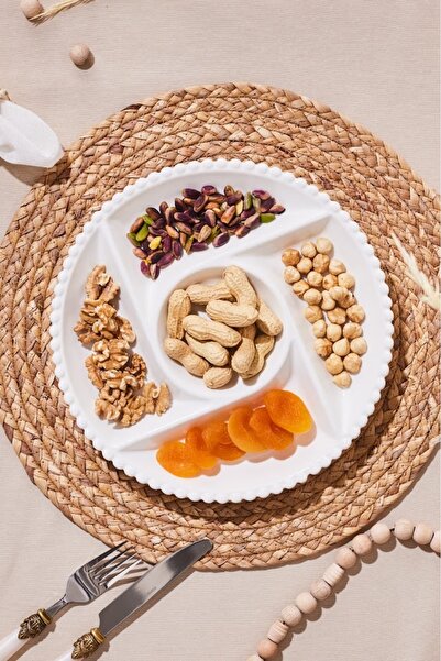 Karaca Carmen Perla 27 Cm Round Presentation Plate - 5 Compartments