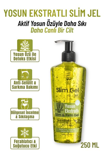 SLİM GEL Seaweed Extract Extra Slim Gel – Anti-Cellulite & Anti-Stretch Mark, Regional Slimming and Firming Effect