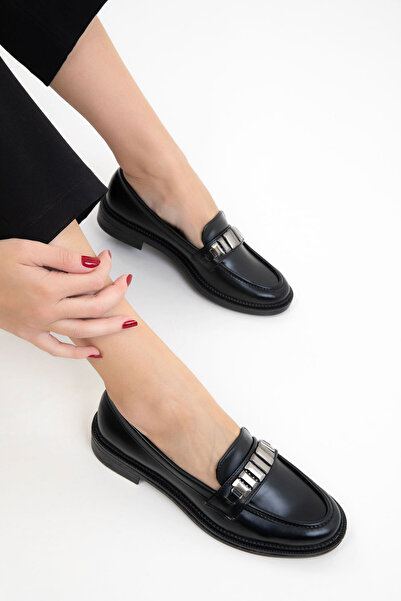 SOHO Black Women's Loafer Shoes 21099