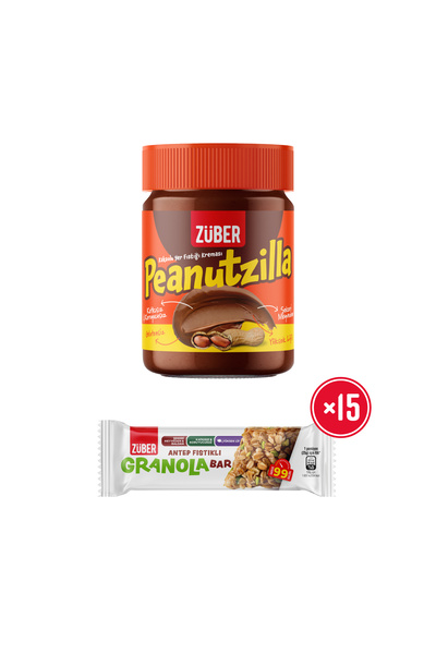 Züber Peanutzilla x1+ Antep Fıstıklı Granola Bar x15