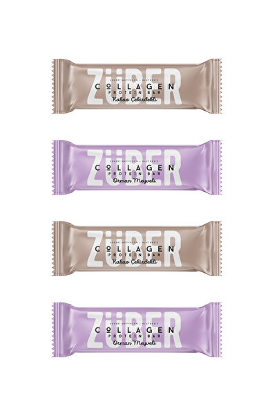 Züber 35 Gr Collagen Protein Bar - Introduction Package 4 Pieces