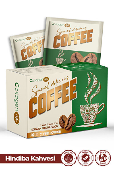 COLLAGEN LIFE Hindiba, Kollajen, Garsinya Ve Çörek Otu Içeren Detox Kahve 20 Saşe