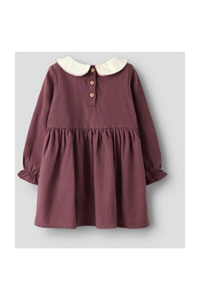 Name it NMFREBEL LS ŠATY, JEDNOBAREVNÉ, LILA