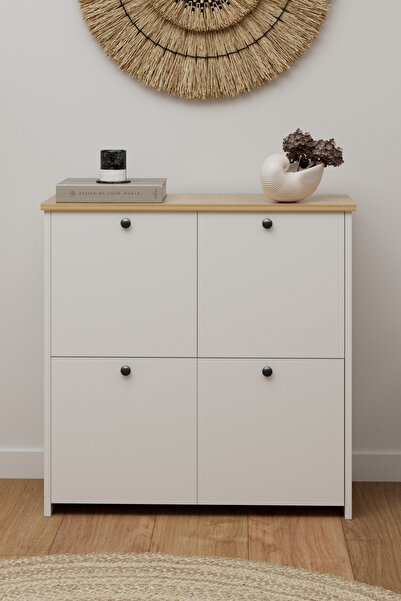 Monte Sehpa Cube Çok Amaçlı Dolap Country Mutfak, Banyo, Balkon, Kiler, 4 Raflı Dolap