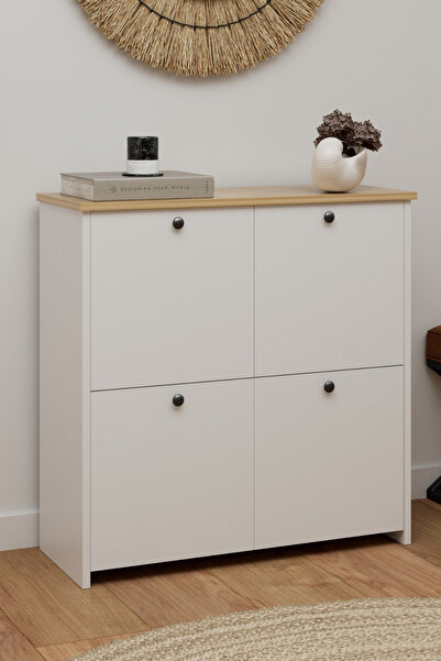 Monte Sehpa Cube Çok Amaçlı Dolap Country Mutfak, Banyo, Balkon, Kiler, 4 Raflı Dolap