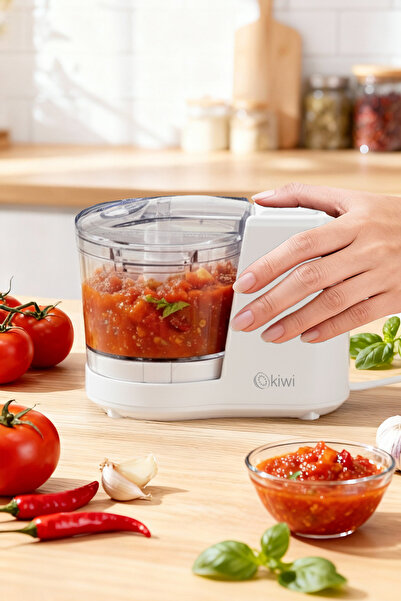 Kiwi KC-8217 Mini Gıda Doğrayıcı | 350 ml Kapasiteli & Paslanmaz Çelik Bıçaklı