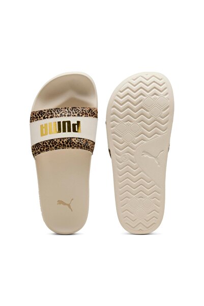 Puma Women's Beige Leadcat 2.0 Animal Flair Slippers 402880-01
