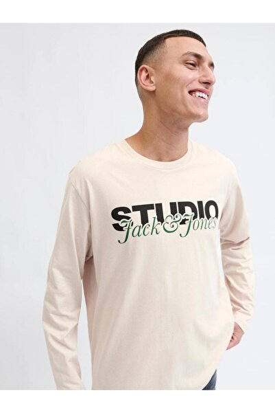 Jack & Jones تي شيرت رجالي دائري محبوك