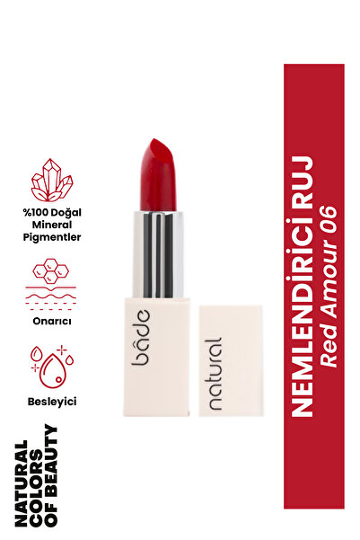 Bade Natural Nemlendirici Ruj Red Amour 06 %100 Doğal