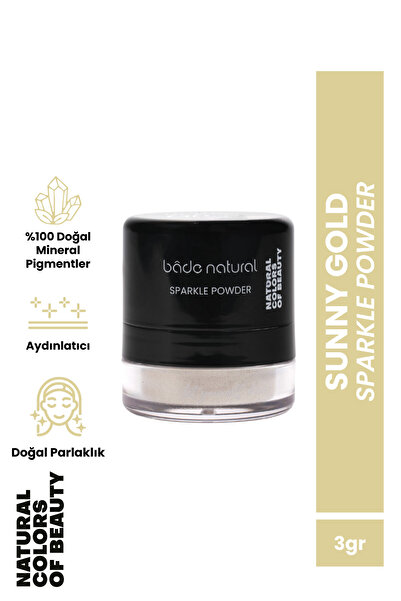 Bade Natural Sparkle Powder Sunny Gold Çok Amaçlı Toz Işıltılı Aydınlatıcı %1...