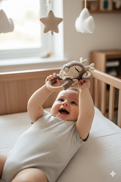 Wellgro خشخيشة غزال أميجورومي المحبوبة باللون البني