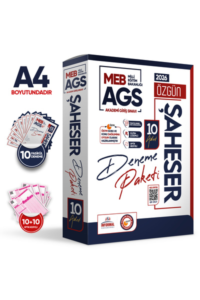 İnformal Yayınları 2026 MEB AGS Şaheser DENEME Paketi YENİ SİSTEM 10lu KURUMS...