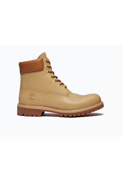 Timberland Premium 6 Inch Lace up Waterproof Boot Medium Beige Full Grain
