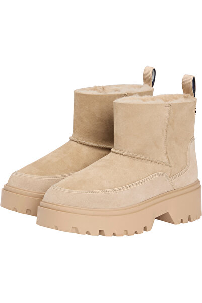 Tommy Hilfiger SNĚHOVÉ BOTY Z PRAVÉ OVČÍ KŮŽE