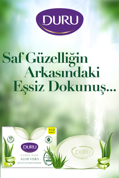 Duru Hydro Pure Aloevera 8 Adet Şeffaf Cilt Bakım Sabunu 8x135 gr Gluten İçermez