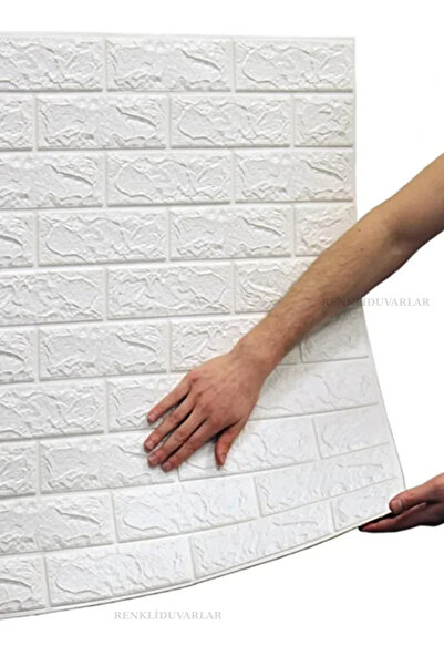 Renkli Duvarlar Kendinden Yapışkanlı Duvar Paneli Beyaz 3d Dekoratif  Esnek Duvar Kağıdı Kaplama Paneli Köpük