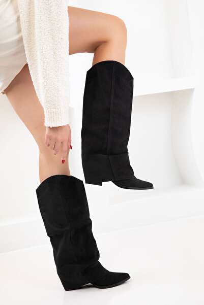 SOHO Černé semišové dámské boty 21130