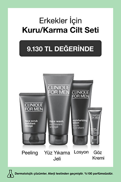 Clinique Erkekler İçin Kuru/Karma Cilt Seti