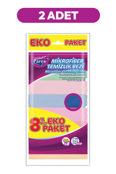 Parex Dvostruko pakovanje 8 komada krpa za čišćenje od mikrovlakana