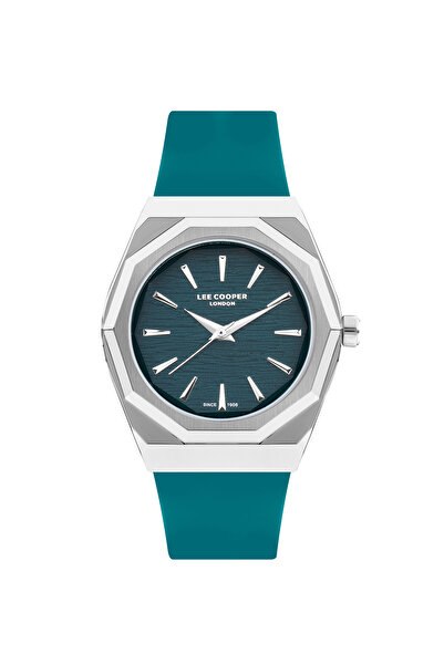 Lee Cooper Erkek Saati, Yeşil Kadran, Gümüş Kasa, Deri Yeşil Kordon, Quartz, ...