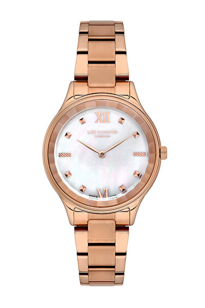 Lee Cooper Kadın Saat, Sedef Kadran, Rose Gold Kasa, Rose Kordon, Quartz, 3ATM, LC07113.420