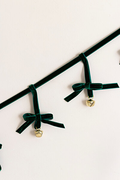 TRENDYOLMİLLA HOME New Year's Green Velvet Bell Tree Ornament Tphaw26Ys00002