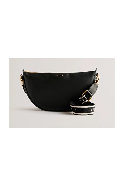 Ted Baker Webbing Leather Half Moon Crossbody Bag