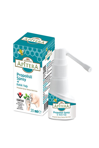 Apitera Boğaz Spreyi (Propolis, Çörekotu, Kekik ve Nane Yağı) 20 ml