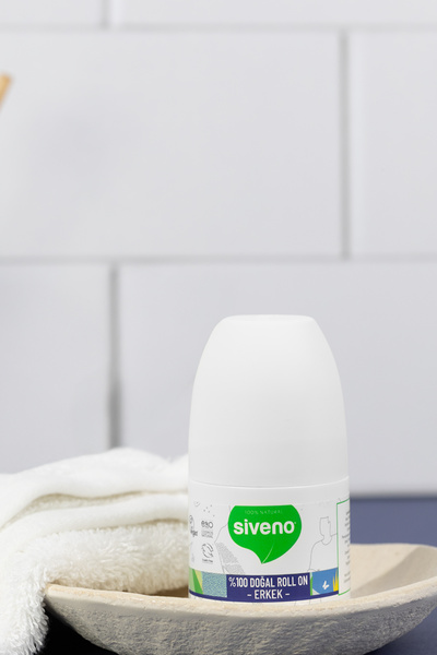 Siveno %100 Doğal Roll On Erkek Deodorant Ter Kokusu Önleyici Leke Bırakmayan Vegan 50 ml X2 Adet
