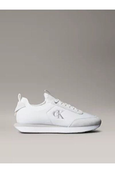 Calvin Klein Calvin Klein Pantofi sport retro running albi pentru femei, cu model șosete Ny, model jos